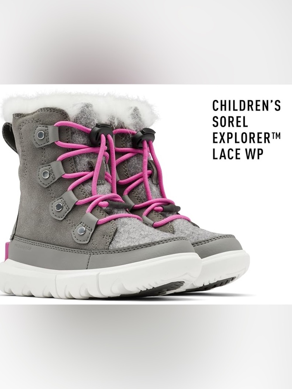 Sorel Kid’s Explorer boots size 2 - Picture 5 of 5